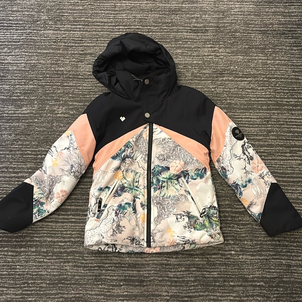 Black and printed size girls small (8) Obermeyer Snow Jacket
